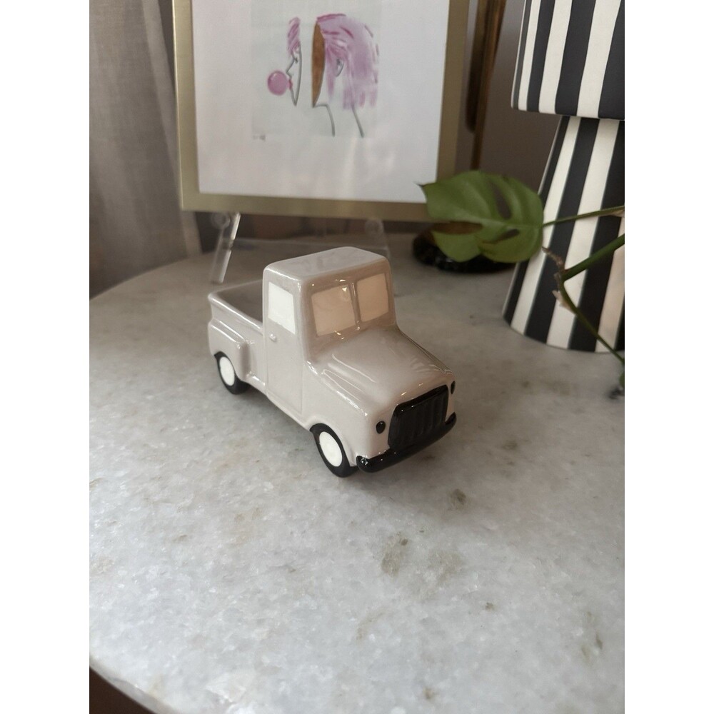 Fall Autumn Decor Ceramic Pickup Truck